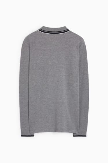 Men - Polo shirt - gray-melange
