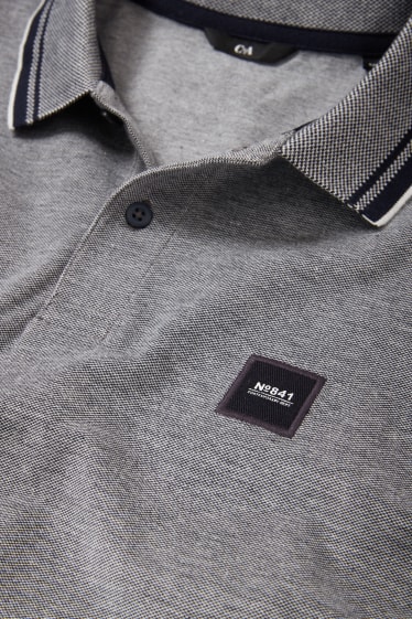 Men - Polo shirt - gray-melange