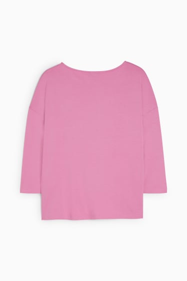 Donna - Maglia a maniche lunghe basic - fucsia