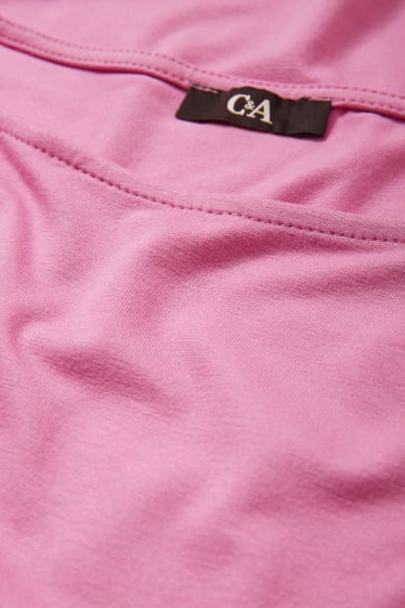 Dames - Basic longsleeve - fuchsiarood