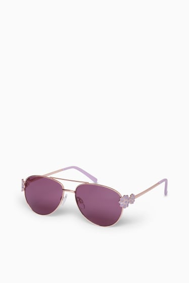 Children - Floral - sunglasses - violet