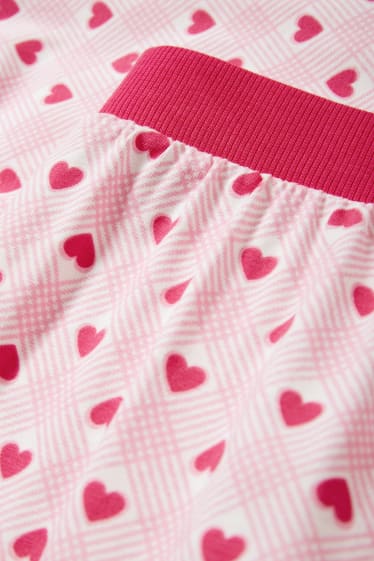 Dámské - Pyžamové kalhoty - se vzorem - růžová
