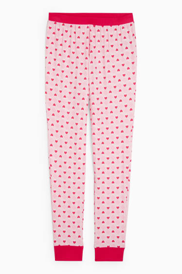 Dames - Pyjamabroek - met patroon - roze