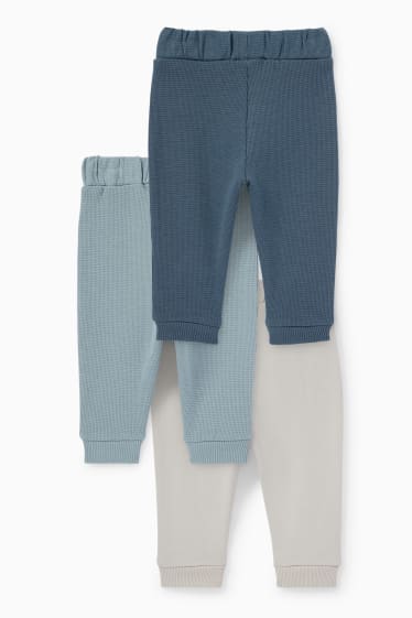 Baby: jongens - Set van 3 - babyjoggingbroek - crème wit