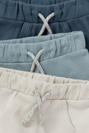 Neonati - Confezione da 3 - pantaloni sportivi neonati - bianco crema
