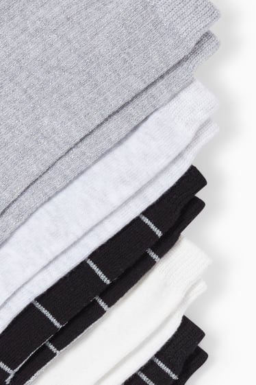 Femmes - Lot de 5 paires - chaussettes - gris clair chiné