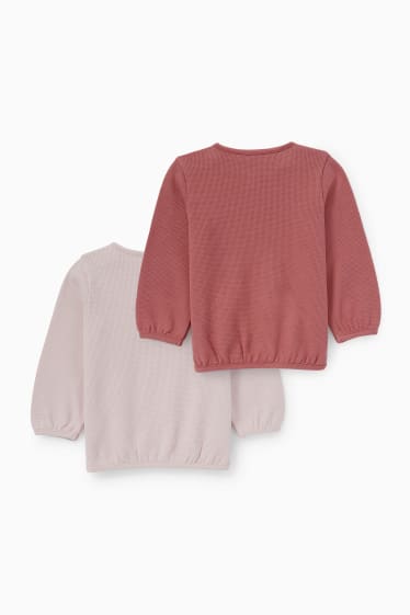 Babys - Multipack 2er - Baby-Sweatshirt - dunkelrosa