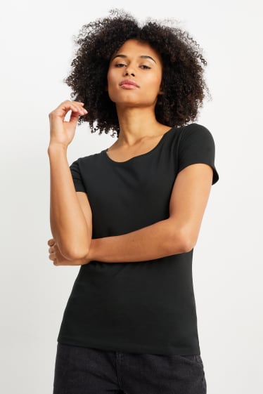 Femmes - T-shirt basique - noir