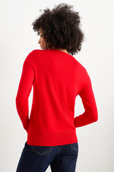 Damen - Pullover - rot