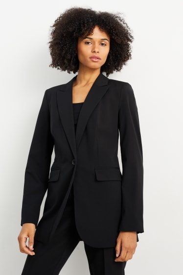 Damen - Business-Blazer - Regular Fit - Mix & Match - schwarz
