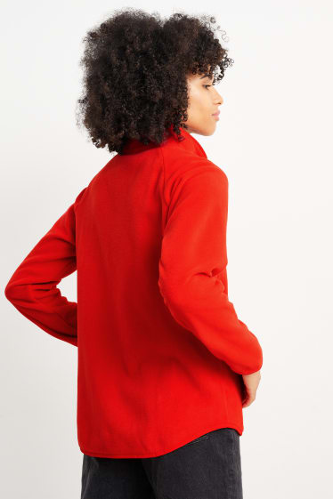 Women - Basic fleece jacket - red