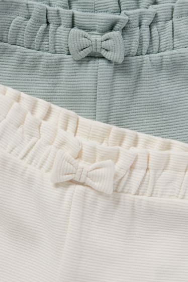 Bébés - Lot de 2 - pantalon de jogging pour bébé - crème