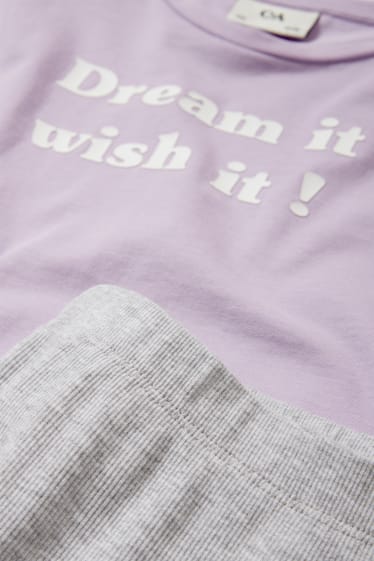 Kinder Mädchen - Pyjama - 2 teilig - hellviolett
