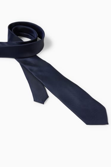 Heren - Stropdas - donkerblauw