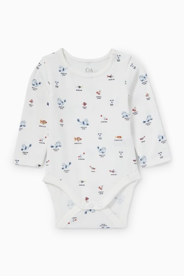 Babys - Zeedieren - babyoutfit - 2-delig - jeanslichtblauw