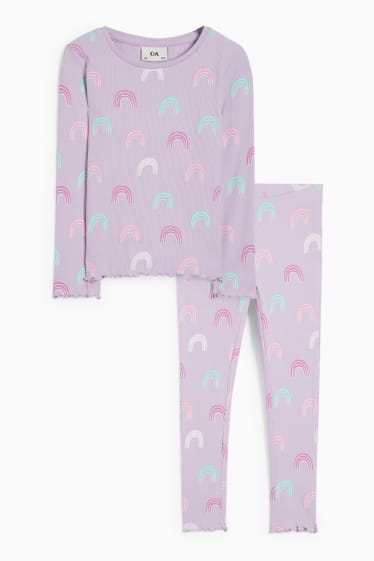 Kinderen - Pyjama - 2-delig - paars