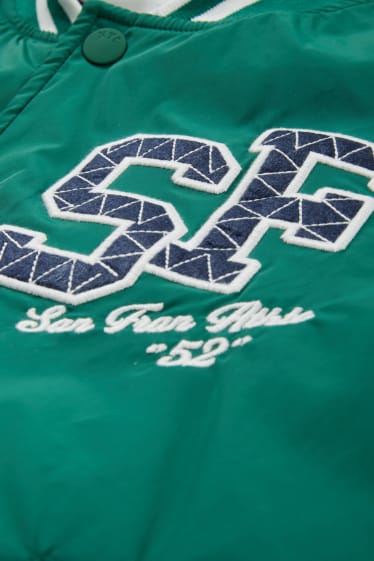 Children Boys - Varsity jacket - green