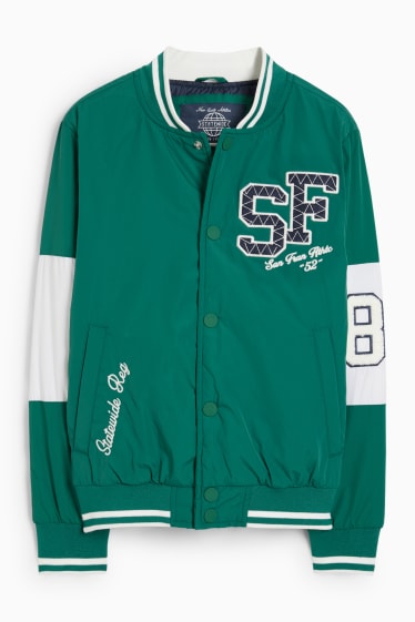 Children Boys - Varsity jacket - green