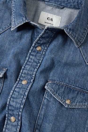 Pánské - Džínová košile - regular fit - Kent - džíny - modré