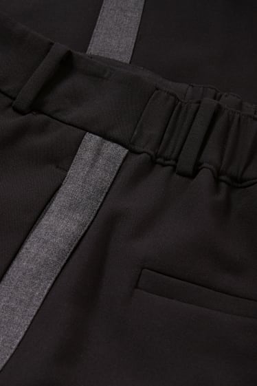 Dona - Pantalons de tela - high waist - wide leg - negre