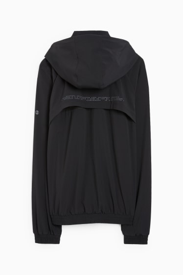 Uomo - Giacca sportiva con cappuccio - 4 Way Stretch - nero