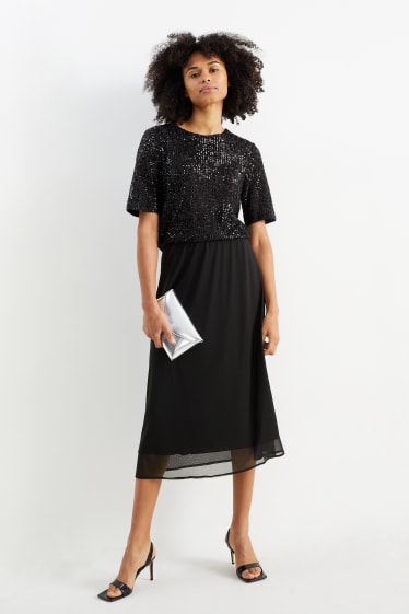 Women - Mesh skirt - black