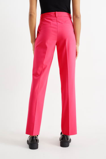 Dona - Pantalons formals - mid waist - straight fit - fúcsia
