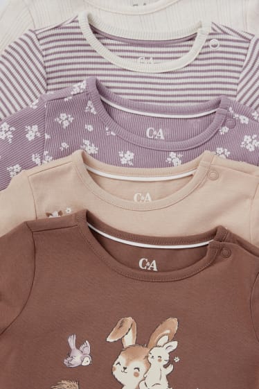 Bebés - Pack de 5 - camisetas de manga larga para bebé - marrón