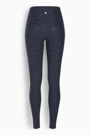 Women - Technical leggings - 4 Way Stretch - patterned - dark blue