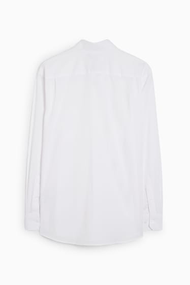 Mężczyźni - Koszula biznesowa - regular fit - bardzo krótkie rękawy - dobrze się prasuje - biały