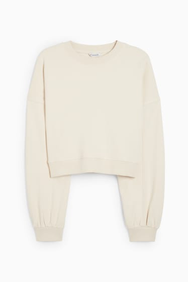 Teens & young adults - CLOCKHOUSE - cropped sweatshirt - cremewhite