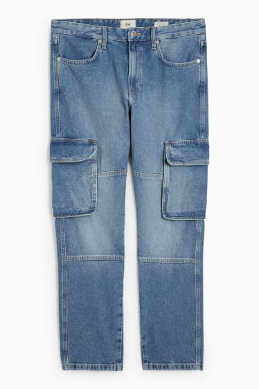 Mężczyźni - Cargo jeans - regular fit - dżins-niebieski