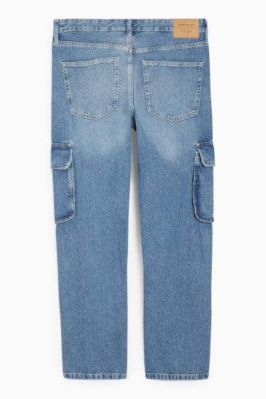 Hommes - Jean cargo - regular fit - jean bleu