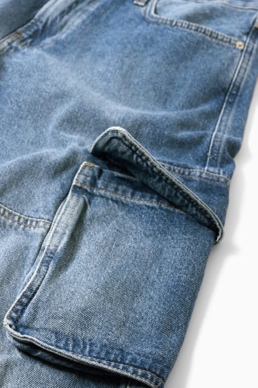Heren - Cargojeans - regular fit - jeansblauw