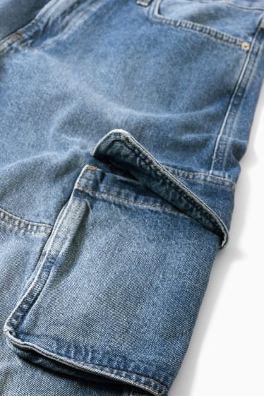 Mężczyźni - Cargo jeans - regular fit - dżins-niebieski