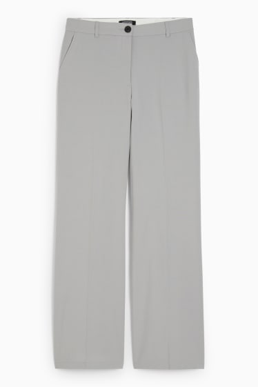 Jóvenes - CLOCKHOUSE - pantalón de tela - mid waist - wide leg - gris