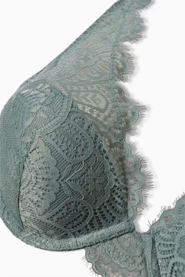 Donna - Reggiseno con ferretti - DEMI - imbottito - verde