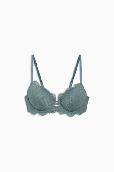 Women - Underwire bra - FULL COVERAGE - padded - green