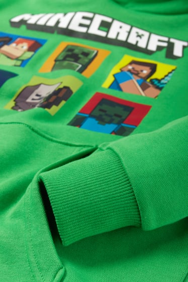 Niños - Minecraft - sudadera con capucha - verde