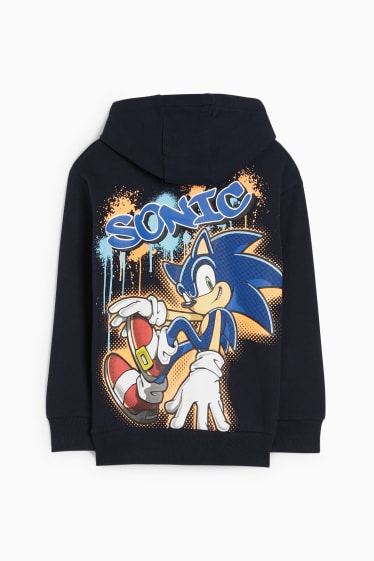 Bambini - Sonic - felpa con cappuccio - blu scuro