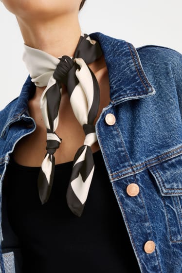 Women - Multipack of 2 - neckerchief - patterned - black