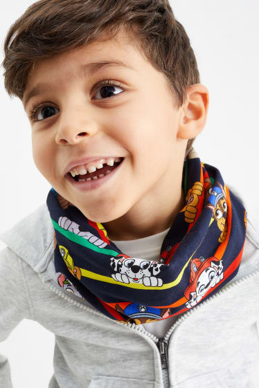 Nen - La Patrulla Canina - bufanda tubular- de ratlles - blau fosc