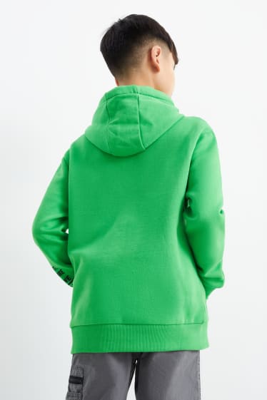 Niños - Minecraft - sudadera con capucha - verde