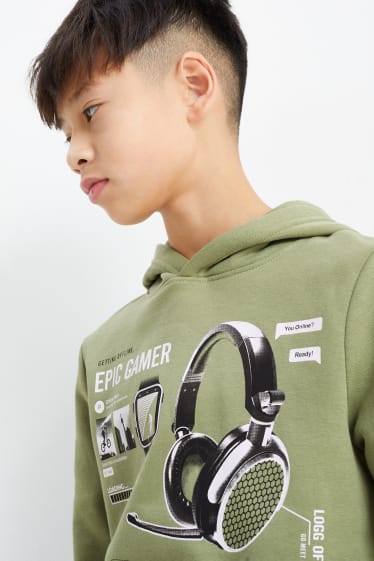 Enfants garçons - Gaming - sweat à capuche - vert
