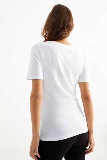 Kobiety - Wielopak, 2 szt. - T-shirt ciążowy - biały