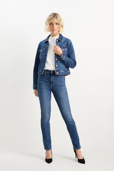Femei - Slim jeans - talie înaltă - LYCRA® - denim-albastru