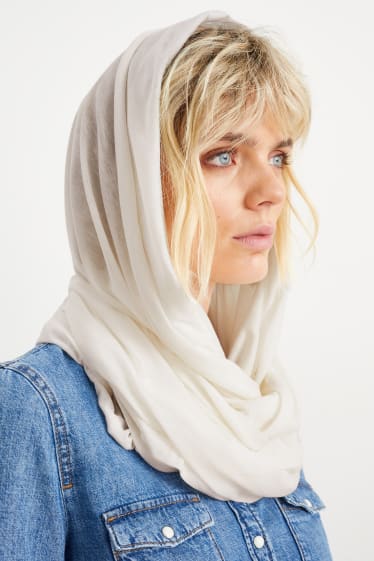 Damen - Loop Schal - cremeweiss