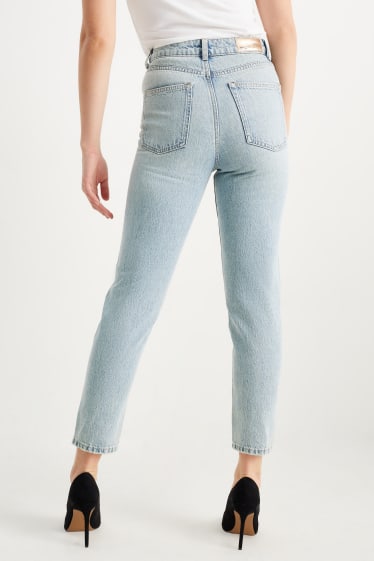 Kobiety - Mom jeans - wysoki stan - dżins-jasnoniebieski