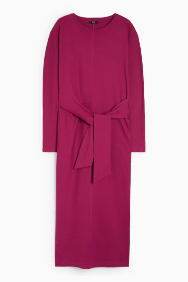 Damen - Kleid mit Schlitz - violett