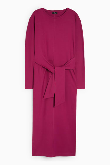 Women - Dress with slit - violet